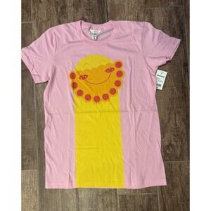 KidRobot top Papa Bamboo Size Medium Pink Orange Red Yellow Tee M